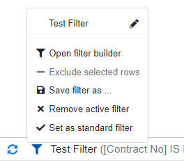 Example of a saved custom filter